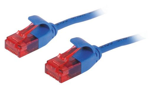 ComKonect Cat6A 28AWG Ultra Slim Patch Cord Blue