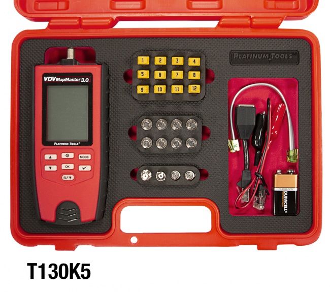 Platinum Tools VDV MapMaster 3.0 Network & Coax Cable Tester Field Kit w/ Durable Case